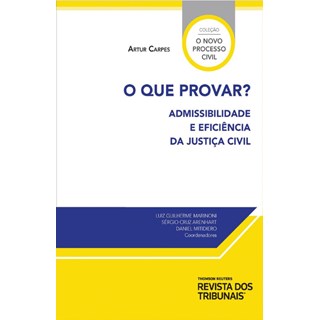 Livro O que Provar?  Admissibilidade e Eficiência da Justiça Civil - Carpes - RT