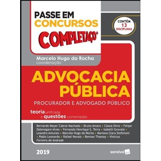 Livro - Passe em Concursos - Completaco - Advocacia Publica - Procurador e Advogad - Rocha