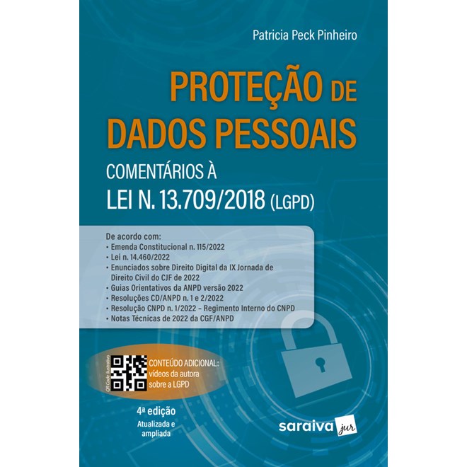 Livro - Protecao De Dados Pessoais: Comentarios A Lei N. 13709/2018 (lgpd) - Pinheiro