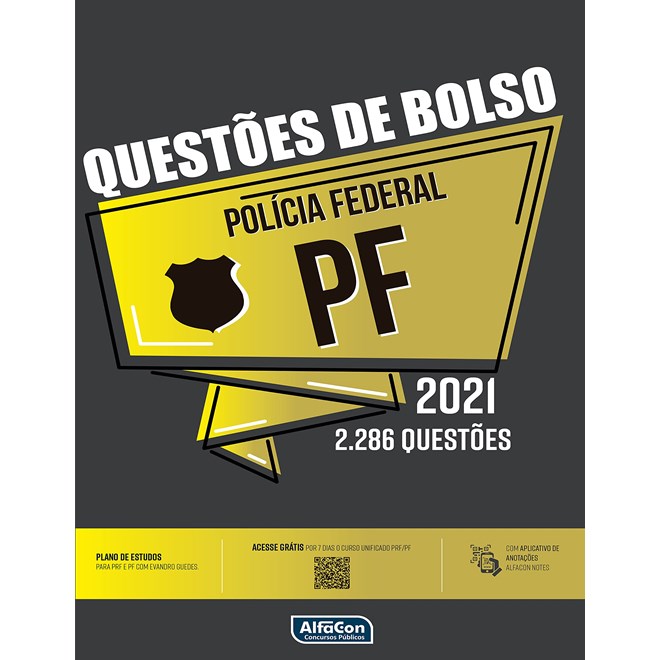 Livro - Questoes de Bolso: Policia Federal 2286 Questoes - Editora Alfacon