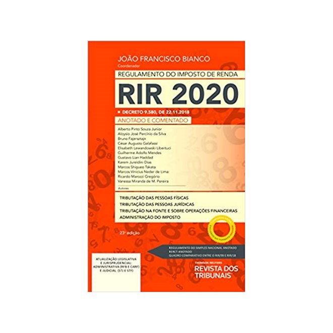 Livro - Regulamento do Imposto de Renda  Rir 2020 - Bianco