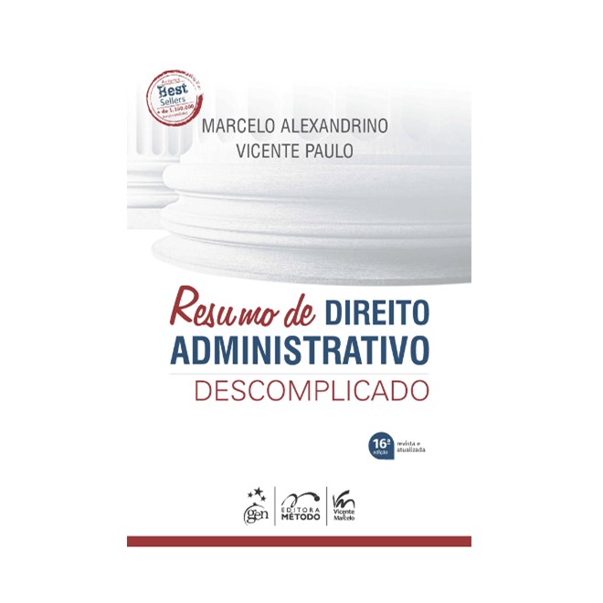 Livro Resumo de Direito Administrativo Descomplicado - Alexandrino - Método