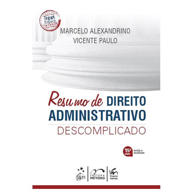Livro - Resumo de Direito Administrativo Descomplicado - Alexandrino/paulo