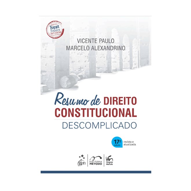 Livro Resumo de Direito Constitucional Descomplicado - Paulo/Alexandrino - Método