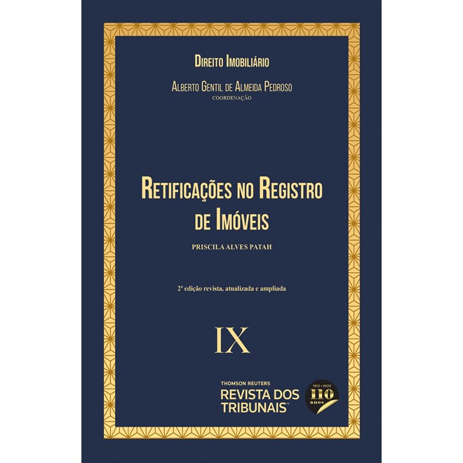 Livro - Retificacoes No Registro De Imoveis: Colecao Direito Imobiliario - Volume 9 - Patah