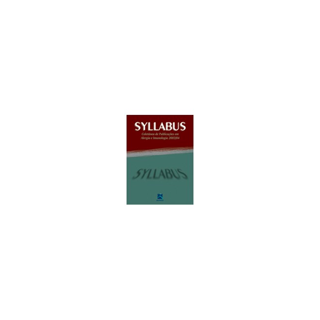 Livro - Syllabus: Coletânea de Publicação em Alergia e Imunologia - Syllabus