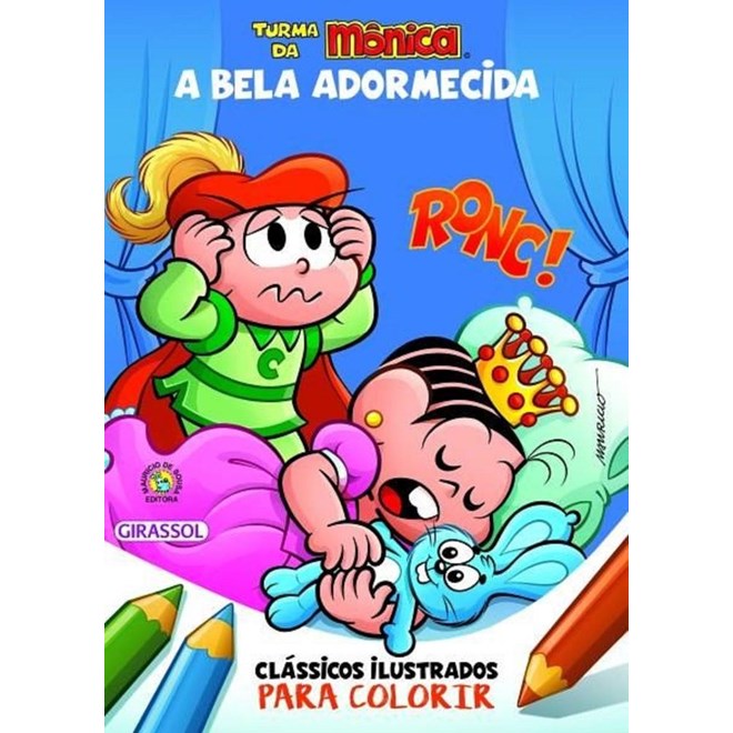Livro - Turma da Monica - Classicos Ilustrados para Colorir - a Bela Adormecida - Sousa