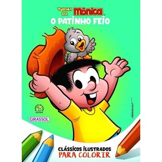 Livro - Turma da Monica - Classicos Ilustrados para Colorir - o Patinho Feio - Sousa