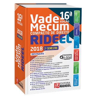 Livro - Vade Mecum Compacto de Direito - 2 Semestre 2018 - Editorial Rideel